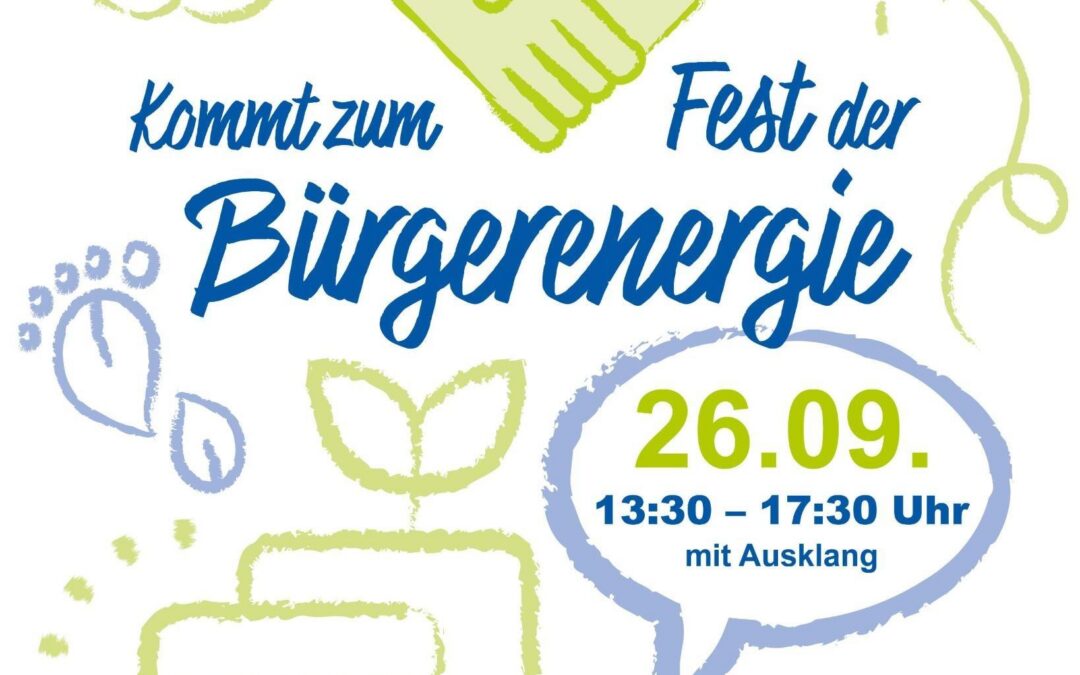 Energiewende vor Ort: Auftakt Bürgerenergie am 26. September am Seddiner See